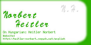 norbert heitler business card